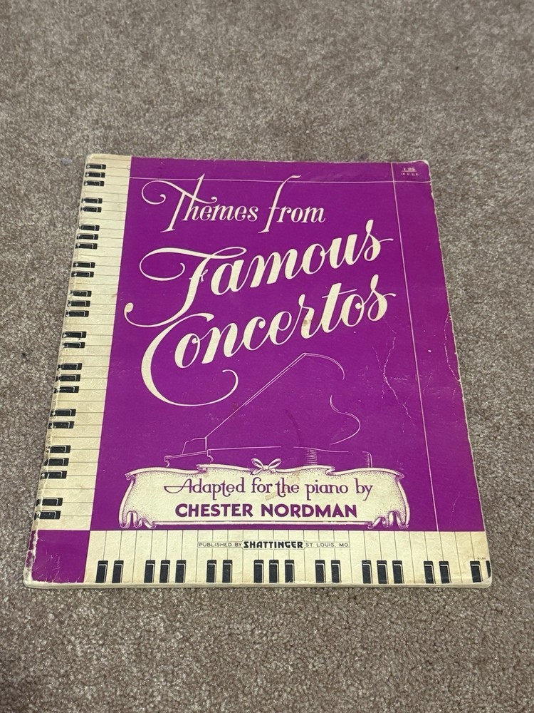 Themes from Famous Concertos Piano Book | Chester Nordman | Vintage