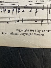 Vintage « Sparrow In The Tree Top » Sheet Music, Vintage 1951 Guy Mitchell Cover