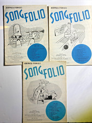 ARMED FORCES SONG FOLIOS-6 BOOKLETS 1956,1957,1959 Music Books Military Only