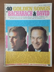 40 Golden Songs Burt Bacharach David Bb Eb Combo Sheet Music Spiral Bound 1970