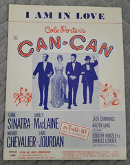 1953 I AM IN LOVE CAN-CAN Cole Porter Frank Sinatra Shirley MacLaine Sheet Music