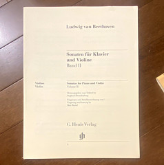 G. Henle Verlag Beethoven Sonaten Band II Piano & Violin (violin part)