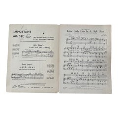 Little Curly Hair in a High Chair Sheet Music 1940 Eddie Cantor MGM 40 Mothers