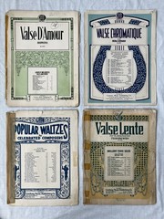 Lot of 41 Vintage/Antique Sheet Music for PIANO – WALTZES (1890s-1940s)