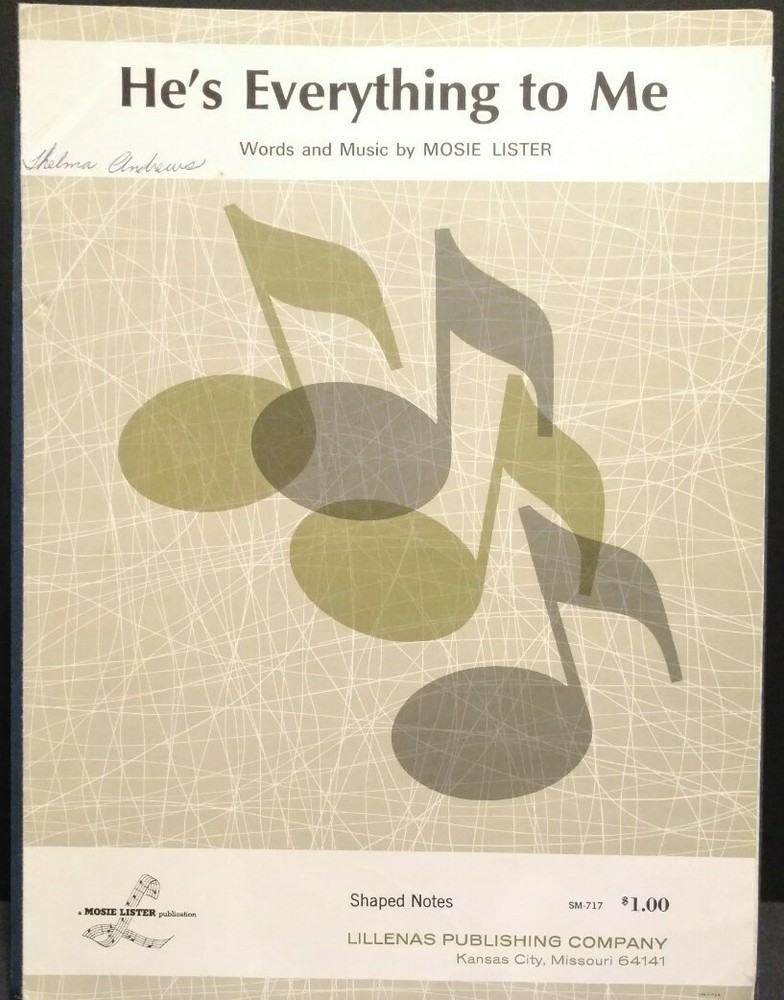 Hes Everything To Me Sheet Music Piano Lyrics 50s Gospel Religious FYY