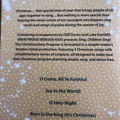 Sing, Children Sing! Christmas Program Kids Set Choir Solo CD Music Song Book