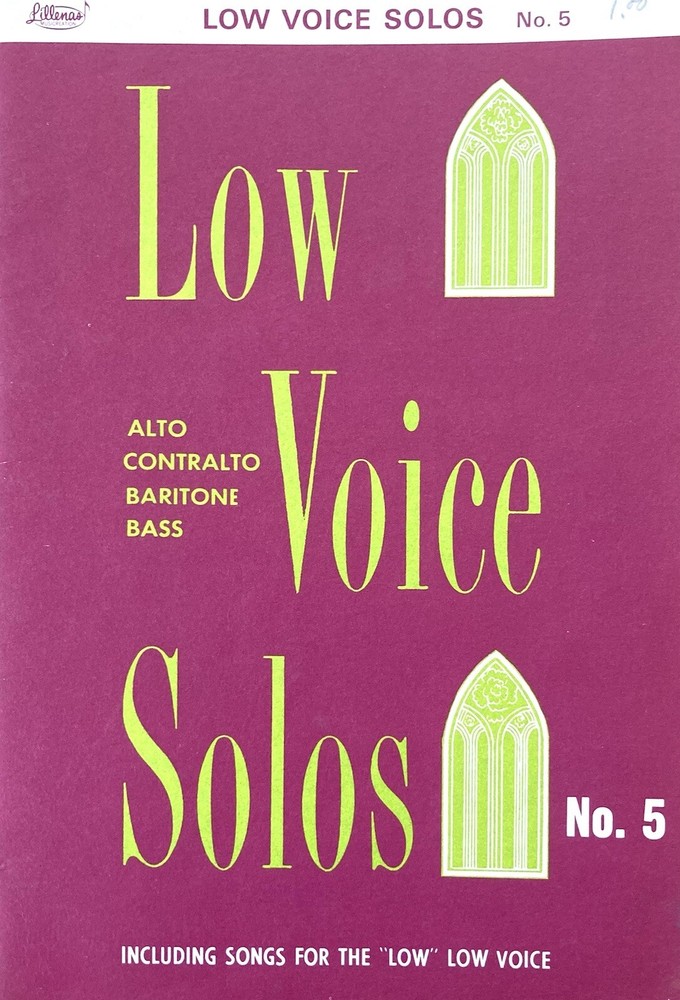 Low Voice Solos No 5 by Stringfield & Hawkins Sheet Music 1961 Paperback