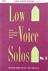 Low Voice Solos No 5 by Stringfield & Hawkins Sheet Music 1961 Paperback