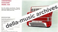 EXCELSIOR ACCORDION/ EXCELSIOLA ACCORDION 1960&rsquo;s/ 70&rsquo;s FULL COLOR CATALOG ITALY