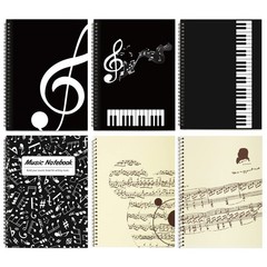 Blank Sheet Music Notebook – 100 Pages Manuscript Staff Paper, 26x19cm, Black