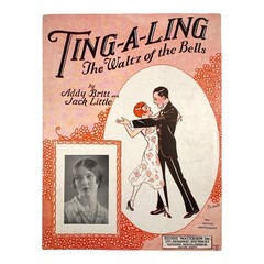 1926 Ting-A-Ling, The Waltz of Bells – Georgette Duval Cover Photo – Sheet Music
