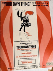 Your Own Thing Vocal Score 1968 Rock Musical Shakespeare Twelfth Night OBC Rare