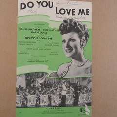 song sheet DO YOU LOVE ME Maureen O&rsquo;Hara Dick Haymes Harry James 1946