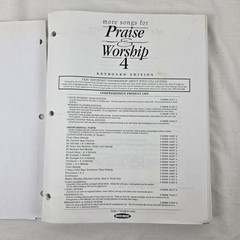 More Songs for Praise and Worship 4 Looseleaf Sheet Music Religious Keyboard