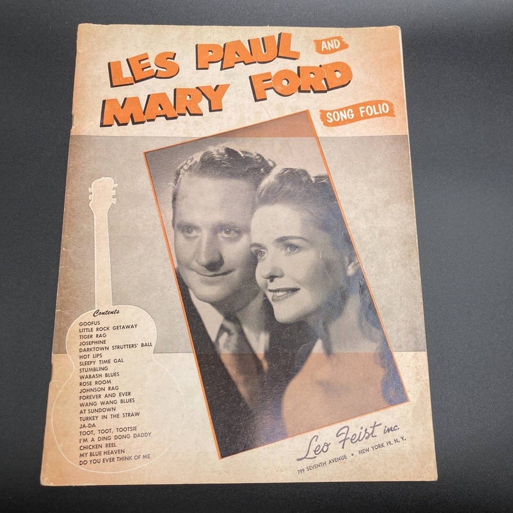 Les Paul And Mary Ford Song Folio Sheet Music Book 1951 Piano, Guitar, Vocal