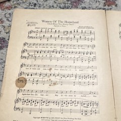 Women of the Homeland Sheet Music Piano Voice Patriotic Leo Feist Inc