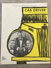 1963 CAB DRIVER Sheet Music THE MILLS BROTHERS by Carson Parks