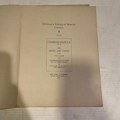 6 Petits Ars Varies for Violin CH Dancla Volume 785 Op 89 Schirmer Library