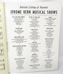 Album of Jerome Kern Songs Sheet Music Book Piano Voice 12 Songs Volume Two