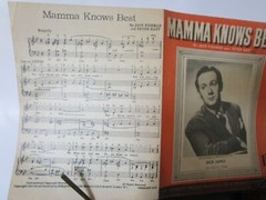 Mama Knows Best Dick James Vintage Sheet Music Jack Fishman and Peter Hart