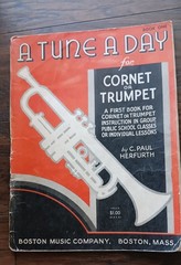 Cornet or Trumpet – A TUNE A DAY – C. Paul Herfurth Book 1 Vintage 1941