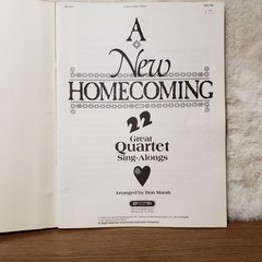 A New Homecoming Quartet Don Marsh 1988 Southern Gospel Songbook Sheet Music