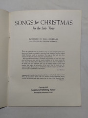 Songs for Christmas – For the Solo Voice by Ella Hjertaas 1942 VTG Sheet Music
