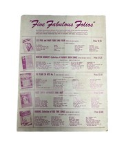 LILI 1952 Hi-Lili Hi-Lo starring LESLIE CARON & Mel Ferrer Vintage Sheet Music