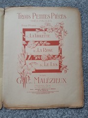 Theorie De La Musique 1929 Bibliotheque Rose Trois Petites Pieces Sheet Music FR