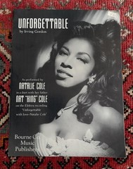 Unforgettable Natalie Cole Nat King Cole Duet Sheet Music 1991 Bourne Co 416951