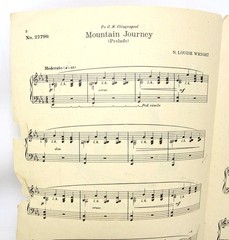 A Mountain Journey Sheet Music 1946 Prelude for Piano Wright Beginner US Seller