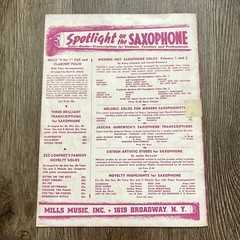 Saxophone 1945 Radio Favorites Songbook Piano Vintage Music