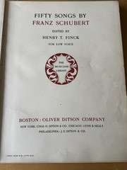Antique Franz Schubert Fifty Songs Low Voice 1903 Ditson Gilt Pages HC