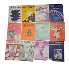 VINTAGE SHEET MUSIC lot Of 36 1930&rsquo;s 1940&rsquo;s Various Artists & Years READ…