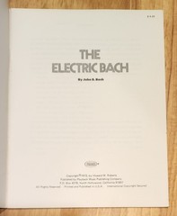 THE ELECTRIC BACH for Guitar, by John S. Bach 1973 Sheet Music Book, Playback