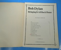 BOB DYLAN SONG BOOK ~ BRINGING IT ALL BACK HOME~ VINTAGE SOFT COVER U.S.A.