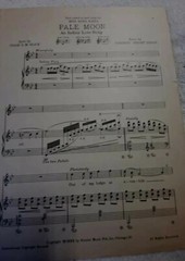 Pale Moon An Indian Love Song 1941 Piano Vocal Sheet Music solo duet Concert