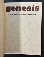 RARE! 1978 GENESIS Trick Of Tail / Wind & Wuthering MUSIC BOOK with MISSPELLING!