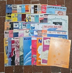 Premium Lot of 50 Vintage Sheet Music Piano/ Vocal 1930s 1940s Showtunes