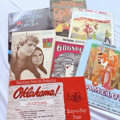 Lot of 7 Movie Broadway Musical Vocal Music Books Camelot Godspell Oklahoma