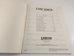 Solo for Low Voice Volume 1 Vocal Solos with Accompaniment from Lexicon 1981 VTG