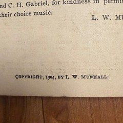 Antique 1904 Songs of Worship and Grace Hymnal – L.W. Munhall Cloth Cover 5×7
