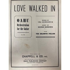 1938 Vintage Love Walked In Hawaiian Guitar Sheet Music Ira George Gershwin