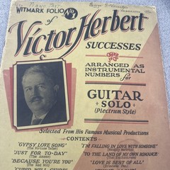 Witmark Folio #1 Victor Herbert Classical Guitar Sheet Music 1931 Duo W Piano