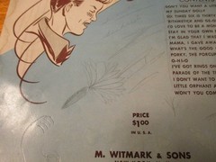 Vintage (1946) Personality Songs Sheet Music Book. M. Witmark & Sons. 16 Songs