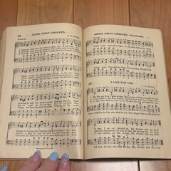 Antique 1904 Songs of Worship and Grace Hymnal – L.W. Munhall Cloth Cover 5×7