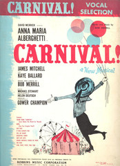 Sheet Music: Carnival Vocal Selection / 32 pages music book / 1961