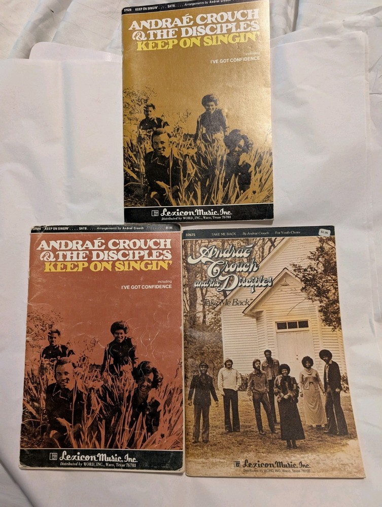 Andre Crouch And The Disciples Lot Of 3 Music Books Sheet Music, Multiple Songs