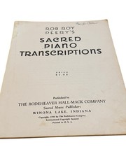 VTG Rob Roy Peery Sacred Piano Transcriptions Hymnal Book 1950