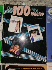 1980s-1990s Song Book Lot of 6 Piano Vocal Chords Pop Rock TV Country Mixed